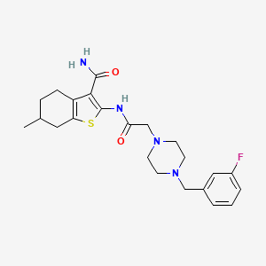 2-({[4-(3-fluorobenzyl)-1-piperazinyl]acetyl}amino)-6-methyl-4,5,6,7-tetrahydro-1-benzothiophene-3-carboxamide