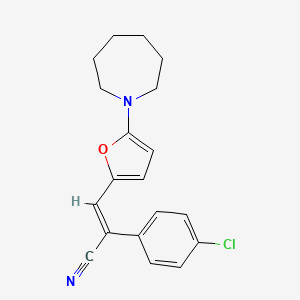 3-[5-(1-azepanyl)-2-furyl]-2-(4-chlorophenyl)acrylonitrile