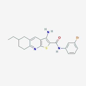 molecular formula C20H20BrN3OS B459770 3-amino-N-(3-bromophenyl)-6-ethyl-5,6,7,8-tetrahydrothieno[2,3-b]quinoline-2-carboxamide CAS No. 445268-93-9
