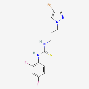 N-[3-(4-bromo-1H-pyrazol-1-yl)propyl]-N'-(2,4-difluorophenyl)thiourea