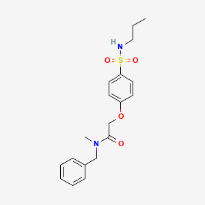 molecular formula C19H24N2O4S B4597728 N-benzyl-N-methyl-2-{4-[(propylamino)sulfonyl]phenoxy}acetamide 