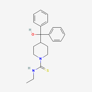 molecular formula C21H26N2OS B4597752 N-乙基-4-[羟基(二苯基)甲基]-1-哌啶甲硫代酰胺 