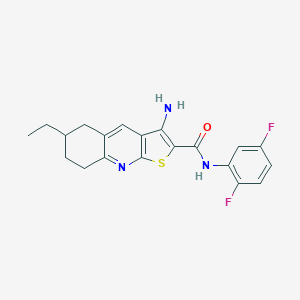molecular formula C20H19F2N3OS B459777 3-amino-N-(2,5-difluorophenyl)-6-ethyl-5,6,7,8-tetrahydrothieno[2,3-b]quinoline-2-carboxamide CAS No. 445268-97-3
