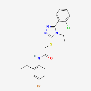 N-(4-bromo-2-isopropylphenyl)-2-{[5-(2-chlorophenyl)-4-ethyl-4H-1,2,4-triazol-3-yl]thio}acetamide