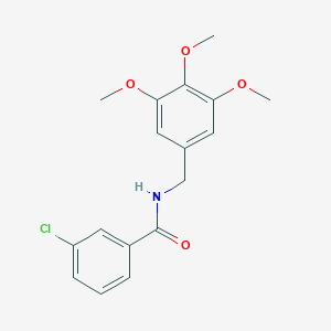 molecular formula C17H18ClNO4 B4597774 3-chloro-N-(3,4,5-trimethoxybenzyl)benzamide 