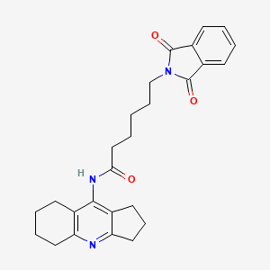 6-(1,3-dioxo-1,3-dihydro-2H-isoindol-2-yl)-N-(2,3,5,6,7,8-hexahydro-1H-cyclopenta[b]quinolin-9-yl)hexanamide