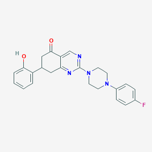 molecular formula C24H23FN4O2 B4597806 2-[4-(4-氟苯基)-1-哌嗪基]-7-(2-羟苯基)-7,8-二氢-5(6H)-喹唑啉酮 