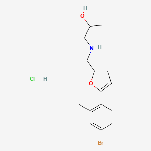 molecular formula C15H19BrClNO2 B4597812 1-({[5-(4-bromo-2-methylphenyl)-2-furyl]methyl}amino)propan-2-ol hydrochloride 