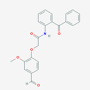 N-(2-benzoylphenyl)-2-(4-formyl-2-methoxyphenoxy)acetamide