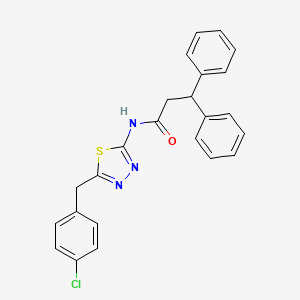 N-[5-(4-chlorobenzyl)-1,3,4-thiadiazol-2-yl]-3,3-diphenylpropanamide