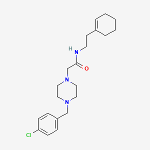 molecular formula C21H30ClN3O B4597852 2-[4-(4-氯苄基)-1-哌嗪基]-N-[2-(1-环己烯-1-基)乙基]乙酰胺 