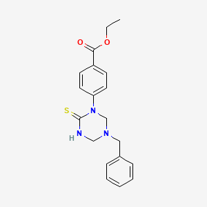 ethyl 4-(5-benzyl-2-thioxo-1,3,5-triazinan-1-yl)benzoate