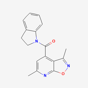 molecular formula C17H15N3O2 B4597901 4-(2,3-二氢-1H-吲哚-1-酰基羰基)-3,6-二甲基异恶唑并[5,4-b]吡啶 