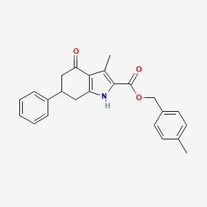 4-methylbenzyl 3-methyl-4-oxo-6-phenyl-4,5,6,7-tetrahydro-1H-indole-2-carboxylate