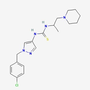 molecular formula C19H26ClN5S B4597919 N-[1-(4-氯苄基)-1H-吡唑-4-基]-N'-[1-甲基-2-(1-哌啶基)乙基]硫脲 