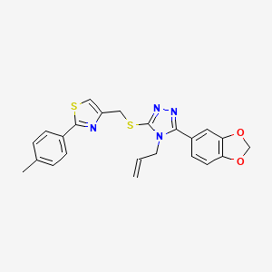 4-allyl-3-(1,3-benzodioxol-5-yl)-5-({[2-(4-methylphenyl)-1,3-thiazol-4-yl]methyl}thio)-4H-1,2,4-triazole