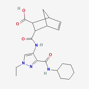 3-{[3-(cyclohexylcarbamoyl)-1-ethyl-1H-pyrazol-4-yl]carbamoyl}bicyclo[2.2.1]hept-5-ene-2-carboxylic acid