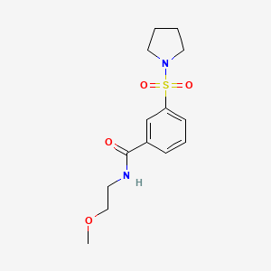 molecular formula C14H20N2O4S B4597928 N-(2-methoxyethyl)-3-(1-pyrrolidinylsulfonyl)benzamide 