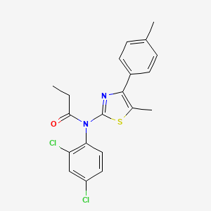 N-(2,4-dichlorophenyl)-N-[5-methyl-4-(4-methylphenyl)-1,3-thiazol-2-yl]propanamide