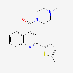 molecular formula C21H23N3OS B4597997 2-(5-ethyl-2-thienyl)-4-[(4-methyl-1-piperazinyl)carbonyl]quinoline 