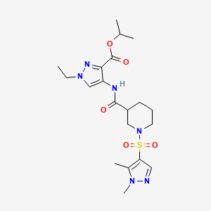 isopropyl 4-[({1-[(1,5-dimethyl-1H-pyrazol-4-yl)sulfonyl]-3-piperidinyl}carbonyl)amino]-1-ethyl-1H-pyrazole-3-carboxylate