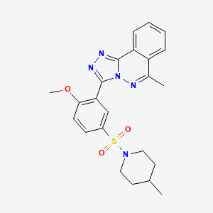 3-{2-methoxy-5-[(4-methyl-1-piperidinyl)sulfonyl]phenyl}-6-methyl[1,2,4]triazolo[3,4-a]phthalazine