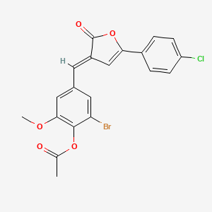 2-bromo-4-{[5-(4-chlorophenyl)-2-oxo-3(2H)-furanylidene]methyl}-6-methoxyphenyl acetate