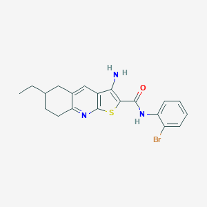 molecular formula C20H20BrN3OS B459803 3-amino-N-(2-bromophenyl)-6-ethyl-5,6,7,8-tetrahydrothieno[2,3-b]quinoline-2-carboxamide 