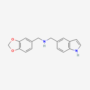 (1,3-benzodioxol-5-ylmethyl)(1H-indol-5-ylmethyl)amine