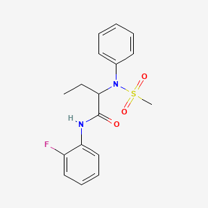 N-(2-fluorophenyl)-2-[(methylsulfonyl)(phenyl)amino]butanamide