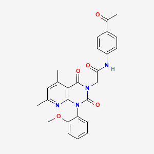 N-(4-ACETYLPHENYL)-2-[1-(2-METHOXYPHENYL)-5,7-DIMETHYL-2,4-DIOXO-1H,2H,3H,4H-PYRIDO[2,3-D]PYRIMIDIN-3-YL]ACETAMIDE