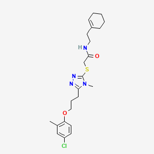 2-({5-[3-(4-chloro-2-methylphenoxy)propyl]-4-methyl-4H-1,2,4-triazol-3-yl}thio)-N-[2-(1-cyclohexen-1-yl)ethyl]acetamide