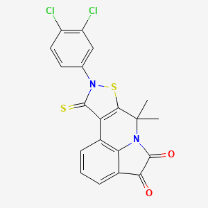 9-(3,4-dichlorophenyl)-7,7-dimethyl-10-thioxo-9,10-dihydro-7H-isothiazolo[5,4-c]pyrrolo[3,2,1-ij]quinoline-4,5-dione