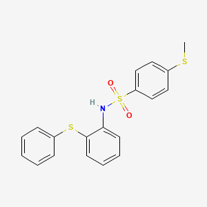 molecular formula C19H17NO2S3 B4598055 4-(methylthio)-N-[2-(phenylthio)phenyl]benzenesulfonamide 