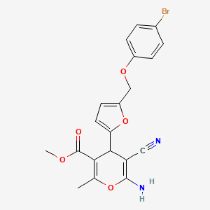 methyl 6-amino-4-{5-[(4-bromophenoxy)methyl]-2-furyl}-5-cyano-2-methyl-4H-pyran-3-carboxylate