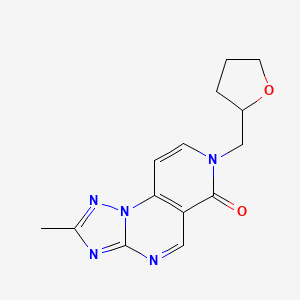 molecular formula C14H15N5O2 B4598122 2-methyl-7-(tetrahydro-2-furanylmethyl)pyrido[3,4-e][1,2,4]triazolo[1,5-a]pyrimidin-6(7H)-one 