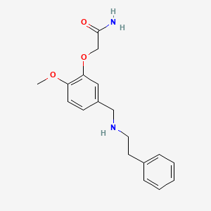 molecular formula C18H22N2O3 B4598185 2-(2-methoxy-5-{[(2-phenylethyl)amino]methyl}phenoxy)acetamide 