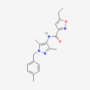 N-[3,5-dimethyl-1-(4-methylbenzyl)-1H-pyrazol-4-yl]-5-ethyl-3-isoxazolecarboxamide