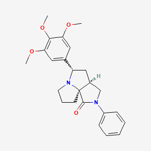 molecular formula C24H28N2O4 B4598200 (3aS*,5S*,9aS*)-2-phenyl-5-(3,4,5-trimethoxyphenyl)hexahydro-7H-pyrrolo[3,4-g]pyrrolizin-1(2H)-one 