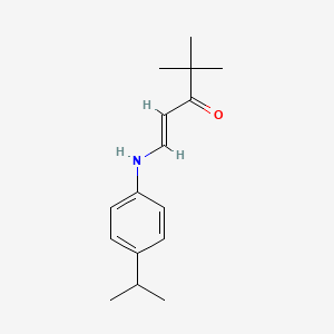 (E)-4,4-dimethyl-1-(4-propan-2-ylanilino)pent-1-en-3-one