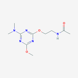 N-(2-{[4-(dimethylamino)-6-methoxy-1,3,5-triazin-2-yl]oxy}ethyl)acetamide