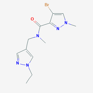 4-bromo-N-[(1-ethyl-1H-pyrazol-4-yl)methyl]-N,1-dimethyl-1H-pyrazole-3-carboxamide