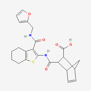 3-{[(3-{[(2-furylmethyl)amino]carbonyl}-4,5,6,7-tetrahydro-1-benzothien-2-yl)amino]carbonyl}bicyclo[2.2.1]hept-5-ene-2-carboxylic acid