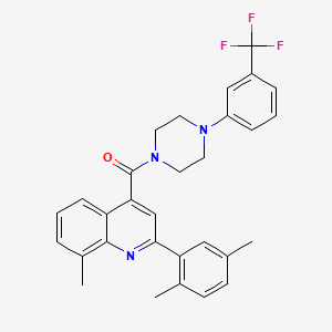 2-(2,5-dimethylphenyl)-8-methyl-4-({4-[3-(trifluoromethyl)phenyl]-1-piperazinyl}carbonyl)quinoline