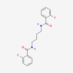 molecular formula C18H18F2N2O2 B4598276 N,N'-1,4-butanediylbis(2-fluorobenzamide) 