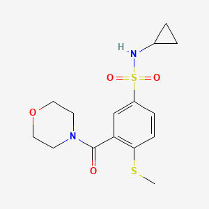 N-cyclopropyl-4-(methylthio)-3-(4-morpholinylcarbonyl)benzenesulfonamide