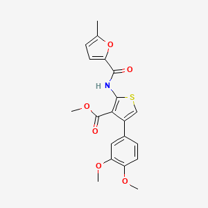 molecular formula C20H19NO6S B4598309 methyl 4-(3,4-dimethoxyphenyl)-2-[(5-methyl-2-furoyl)amino]-3-thiophenecarboxylate 