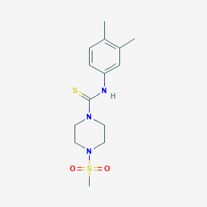 N-(3,4-dimethylphenyl)-4-(methylsulfonyl)-1-piperazinecarbothioamide