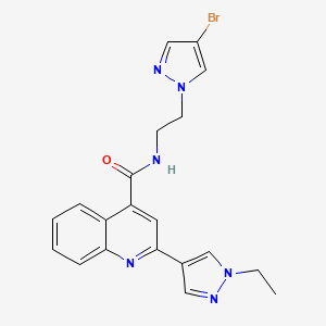 N-[2-(4-bromo-1H-pyrazol-1-yl)ethyl]-2-(1-ethyl-1H-pyrazol-4-yl)-4-quinolinecarboxamide