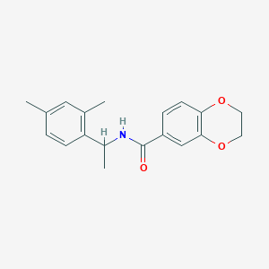 molecular formula C19H21NO3 B4598343 N-[1-(2,4-dimethylphenyl)ethyl]-2,3-dihydro-1,4-benzodioxine-6-carboxamide 